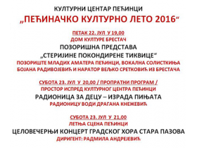 Ovog vikenda bogat program u okviru Pećinačkog kulturnog leta